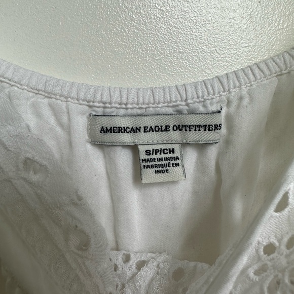 White Cotton Eyelet Romper - Picture 5 of 10